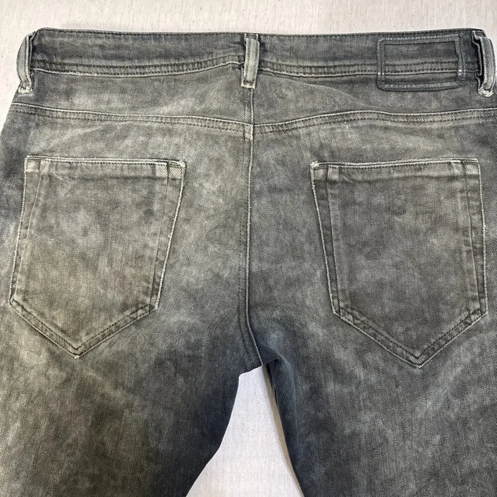 Diesel Black Gold Jeans Size 33 (34x30) Tapered Leg Black Texture EUC